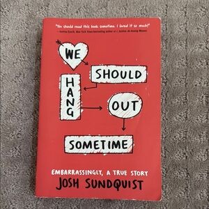 Red 'We Should Hang Out Sometime' Book by Josh Sundquist